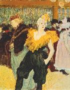 Henri de toulouse-lautrec Klaunka Cha  ao v Moulin Rouge oil painting reproduction